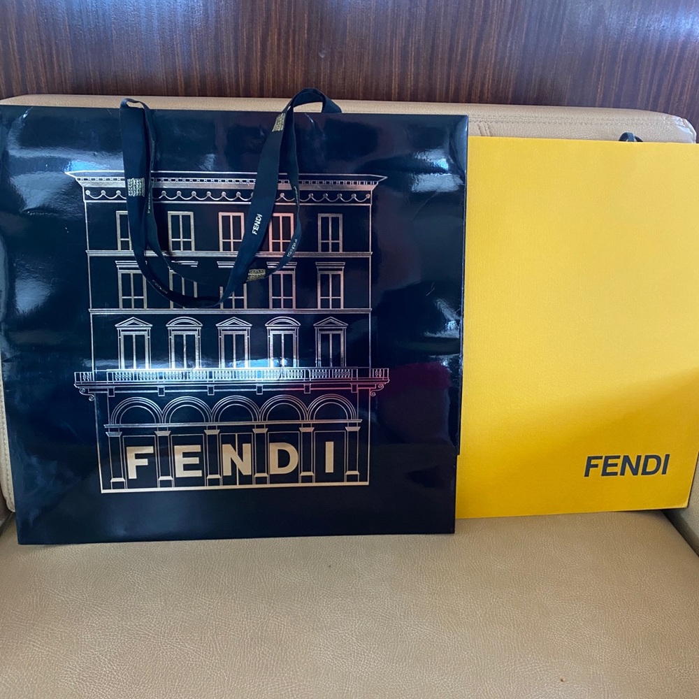 2  Large FENDI EMPTY Store Shopping bags